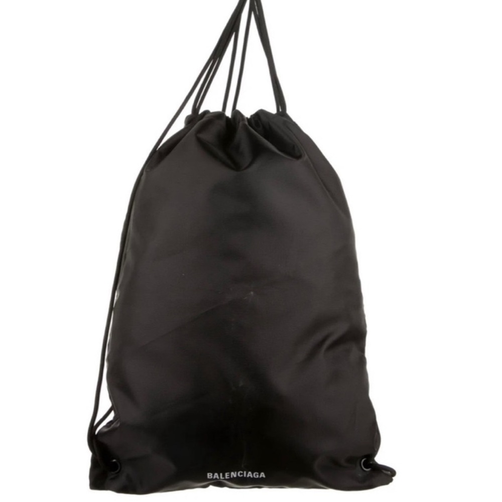 Balenciaga Black Nylon Logo Backpack/Dustbag